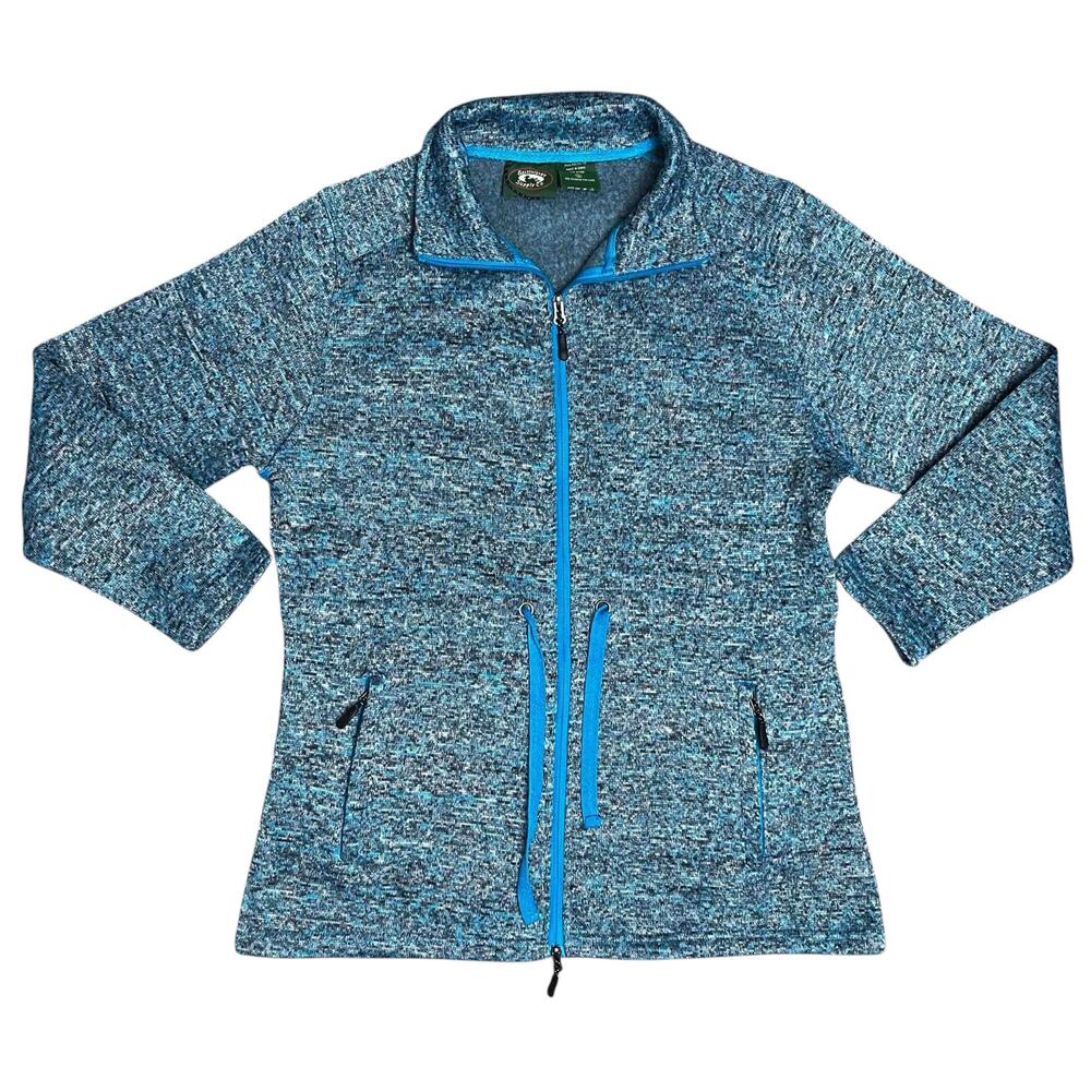 Stillwater Supply Co Blue Space Dye Full Zip Fleece Jacket Size XL